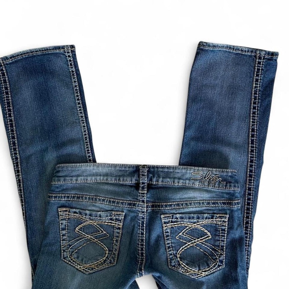Vintage Super Low Rise Silver Jeans Capri